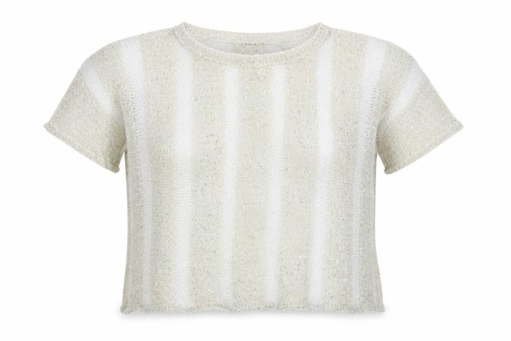 rosey burg Womens Beige Striped  Pullover Jumper Size S