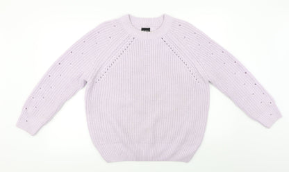 Additional front view of Be You women’s purple jumper, size UK 12