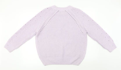 Back view of Be You women’s purple jumper, size UK 12
