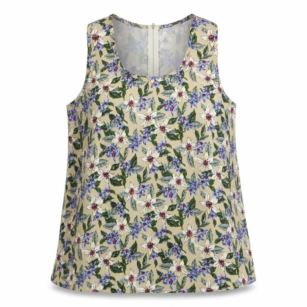 tenki  Womens Beige Floral  Basic Blouse Size L