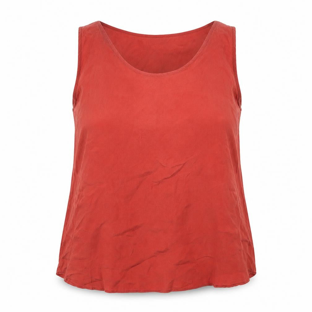 Preworn Womens Red   Basic Blouse Size 16  - rust coloured