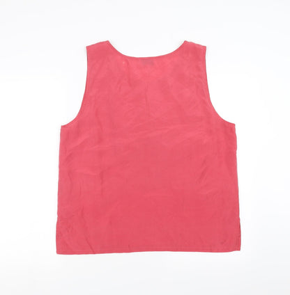 Back view of Cocoon women’s pink basic blouse, size L