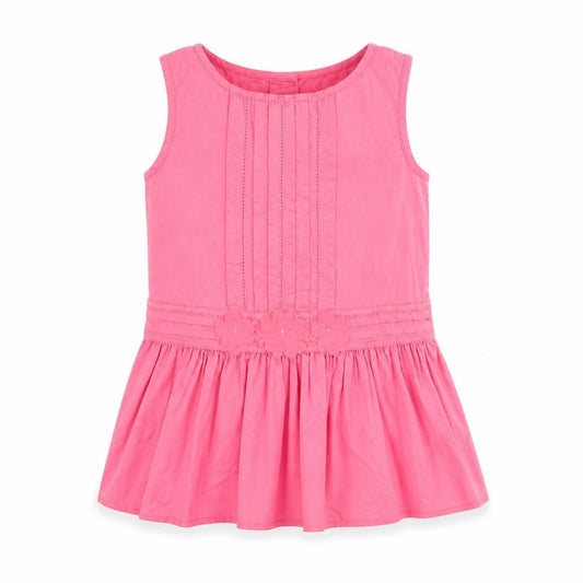 Front view of Rocha Little Rocha girls’ pink basic blouse, size 2-3, years