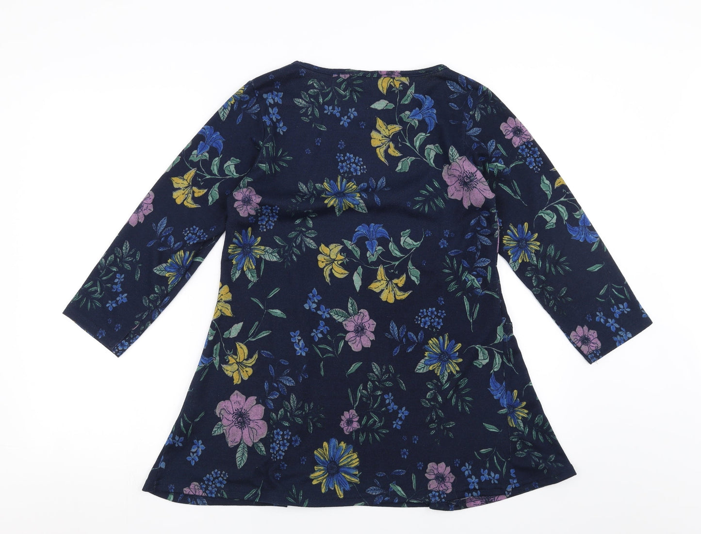 ISLE Womens Blue Floral  Pullover Jumper Size 10