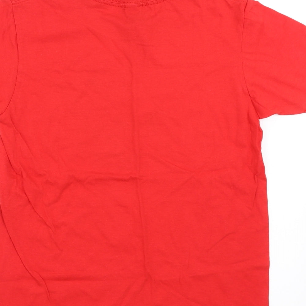 Gildan Boys Red   Basic T-Shirt Size L  - inspired heroes