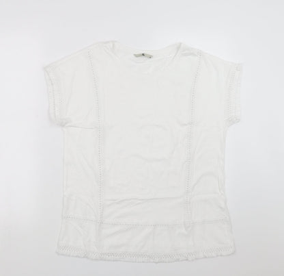 Front view of TU women’s white basic t-shirt, size UK 16