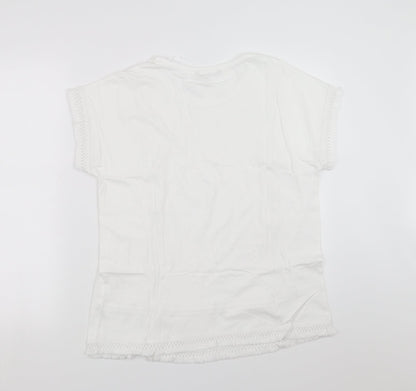Back view of TU women’s white basic t-shirt, size UK 16
