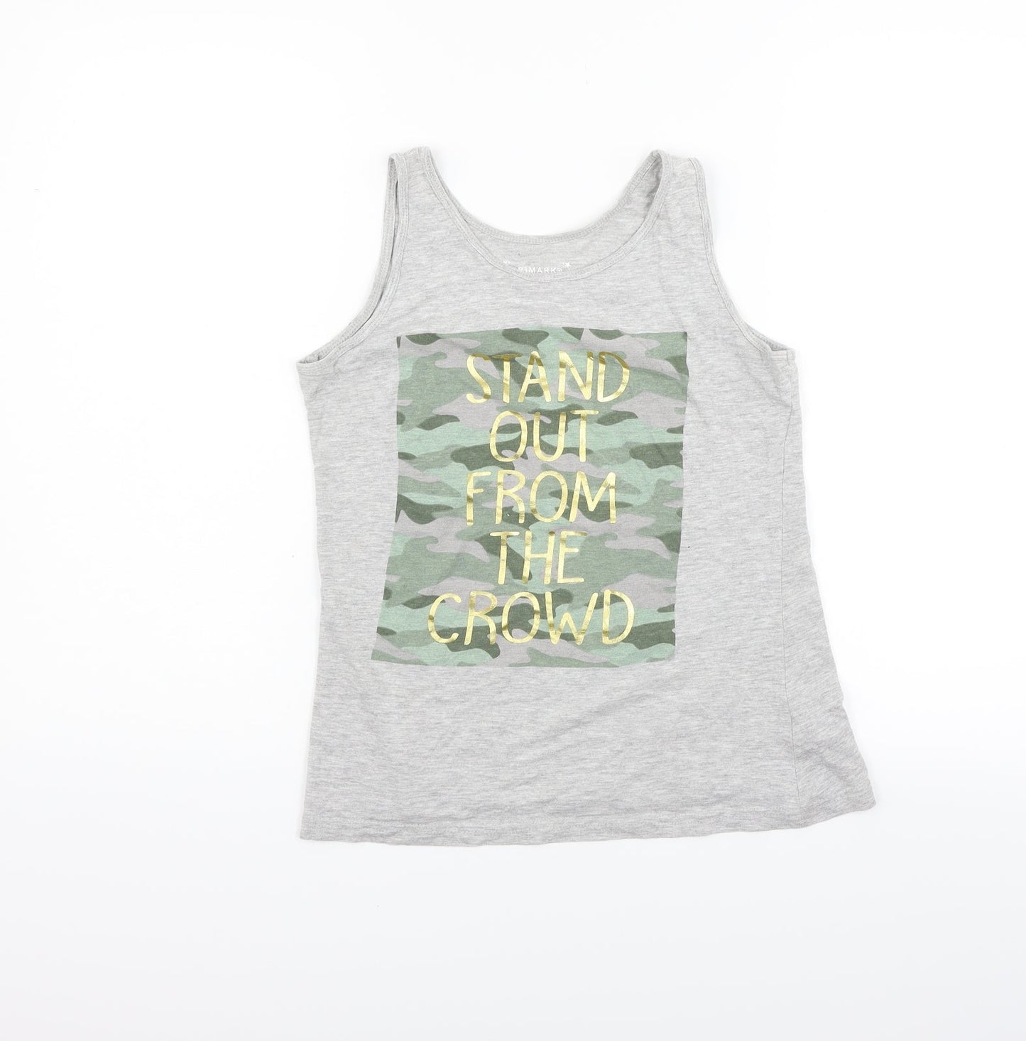 Primark Girls Grey   Basic Tank Size 12-13 Years