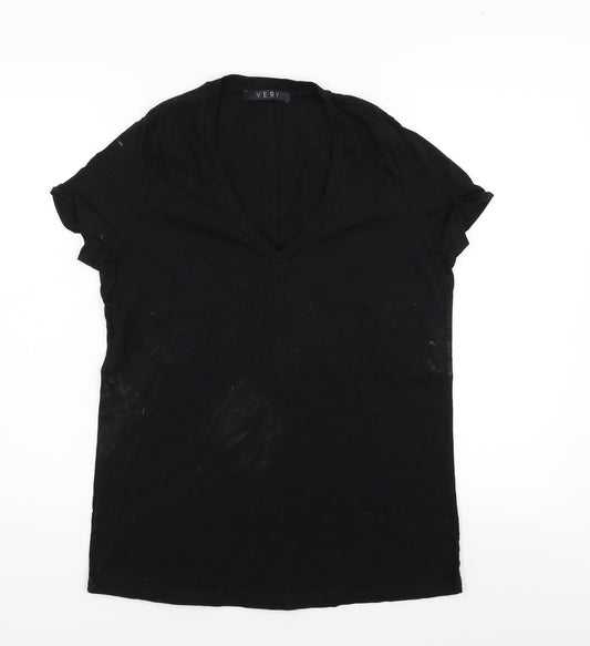 Very Womens Black   Basic T-Shirt Size 10