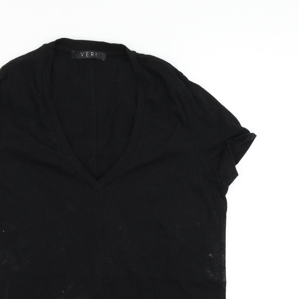 Very Womens Black   Basic T-Shirt Size 10