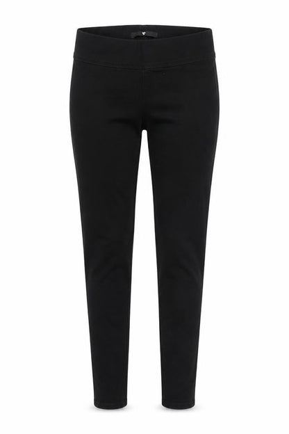 Front view of Very women’s black straight jeans, size UK 12, 25-inch leg