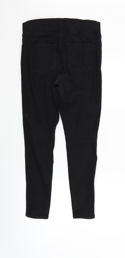 Back view of Very women’s black straight jeans, size UK 12, 25-inch leg
