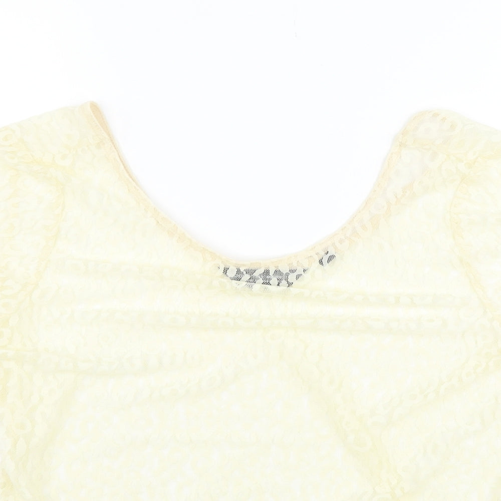 Dorothy Perkins Womens Yellow   Basic Blouse Size 16