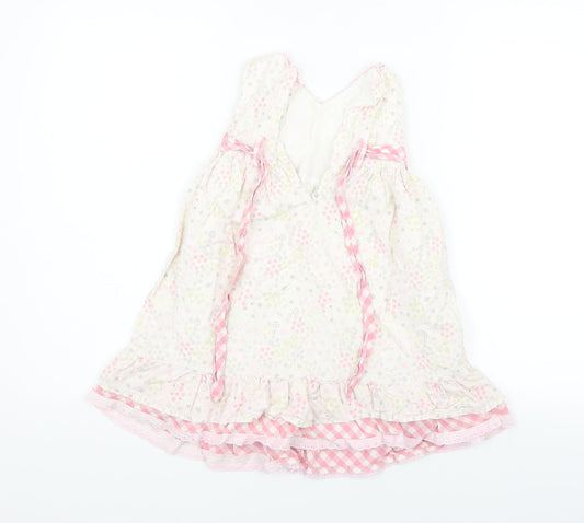Matalan Girls Pink Check  Fit & Flare  Size 2-3 Years