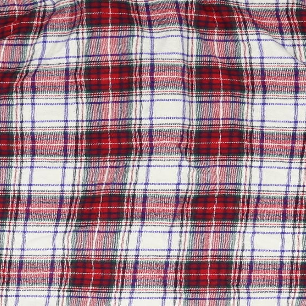 Marks and Spencer Womens Red Check  Basic Button-Up Size 12