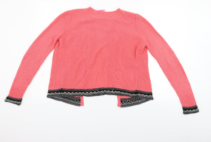 Additional front view of Tu women’s pink jumper, size UK 12