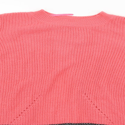 Close-up detail of Tu women’s pink jumper, size UK 12
