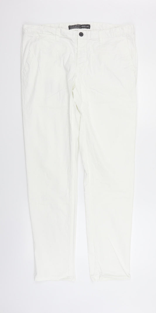 deniem & co Womens White   Trousers  Size L L32 in
