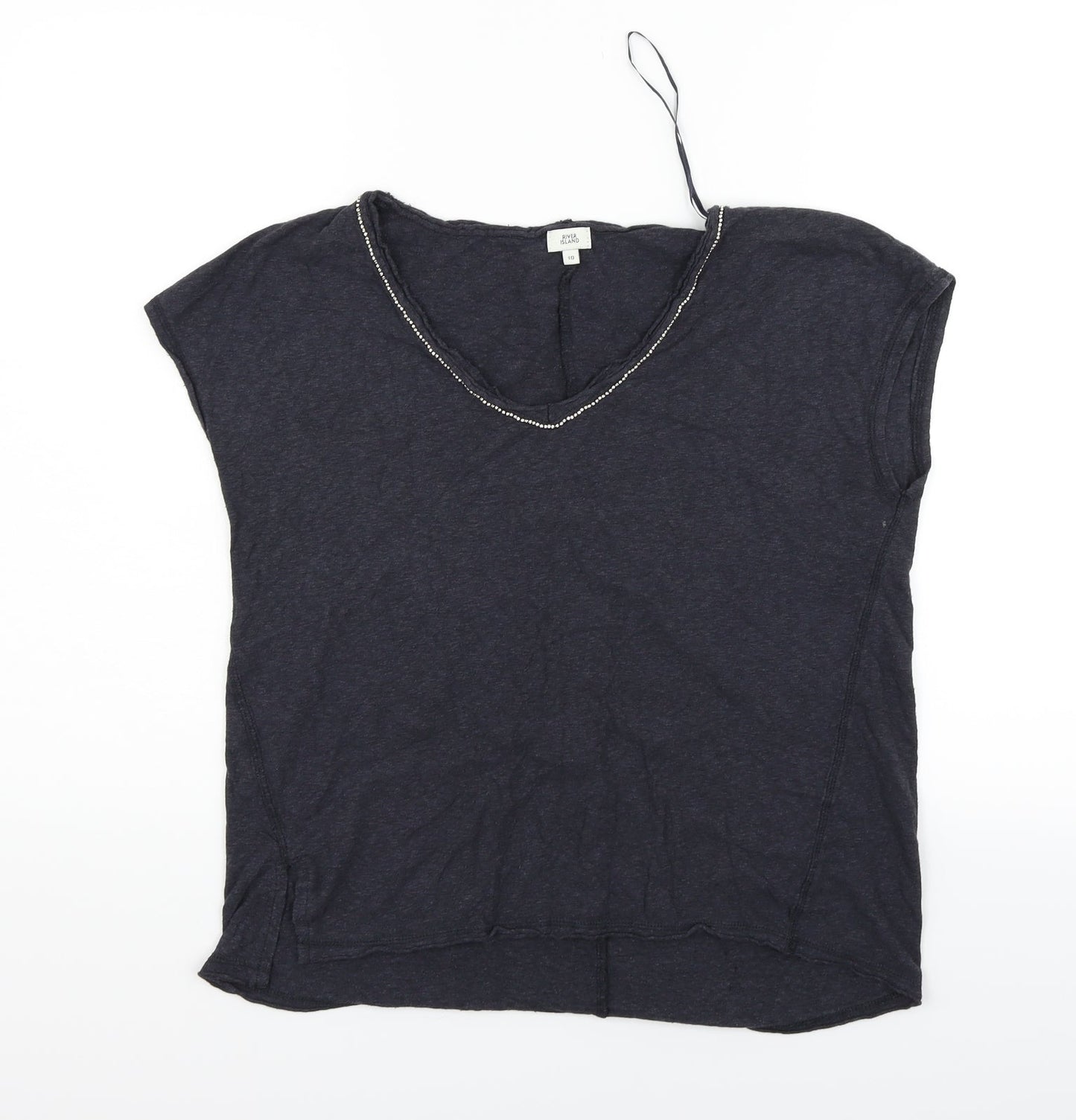 River Island Womens Blue   Basic T-Shirt Size 10