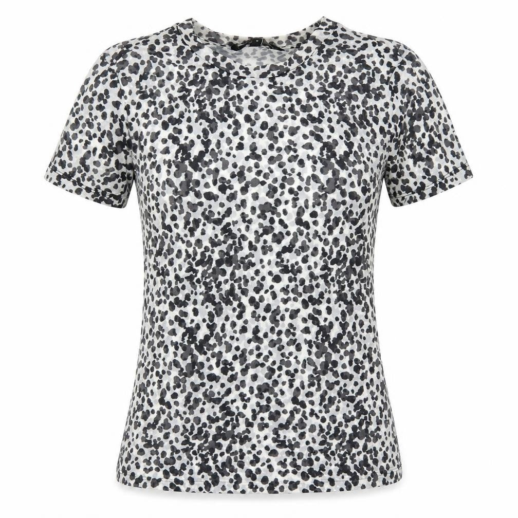 NEXT Womens Grey Animal Print Mesh Basic T-Shirt Size 8