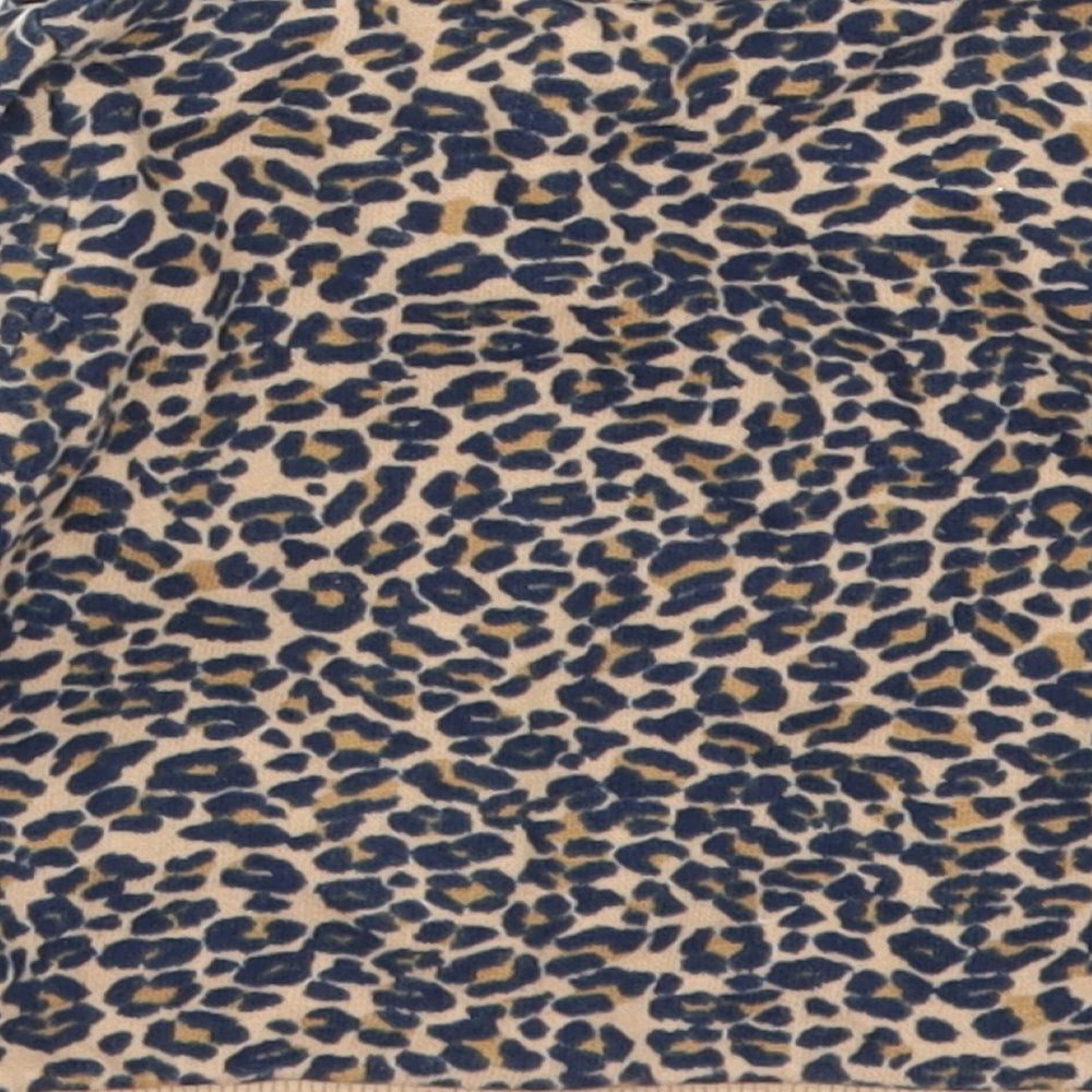 TU Girls Brown Animal Print  Basic T-Shirt Size 3-6 Months