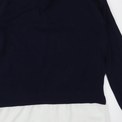 Brand and care label for Select women’s blue jumper, size UK 12