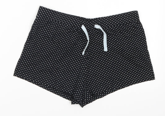 New Look Girls Black Polka Dot  Sweat Shorts Size M