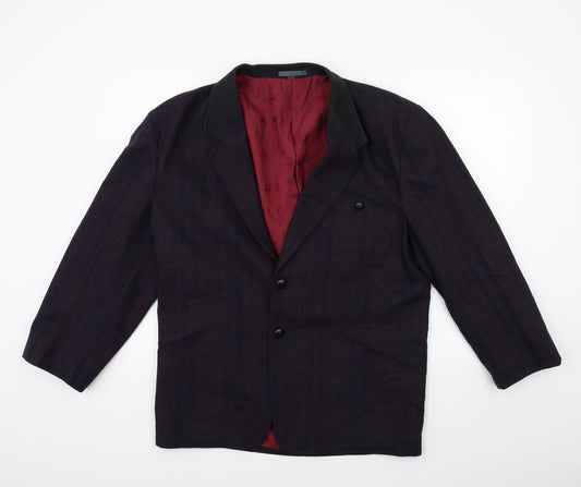 Preworn Mens Blue Striped  Jacket Suit Jacket Size 42