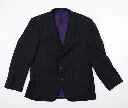 NEXT Mens Blue Striped  Jacket Suit Jacket Size 42