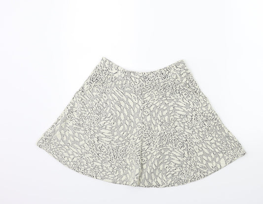 Topshop Womens Beige   Flare Skirt Size 8