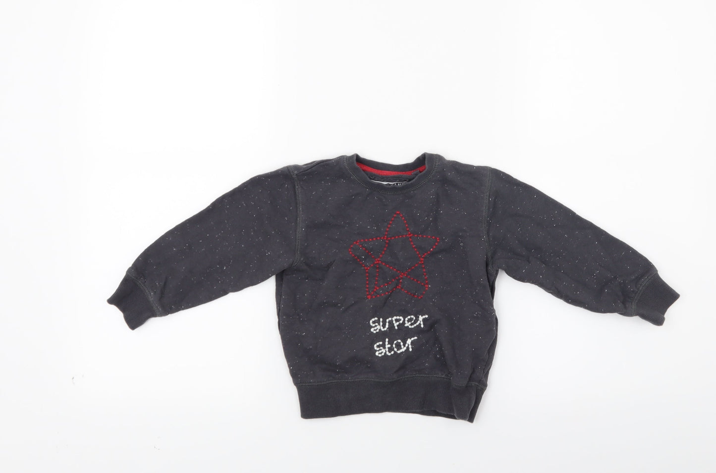 NEXT Boys Grey   Pullover Sweatshirt Size 2 Years  - Star