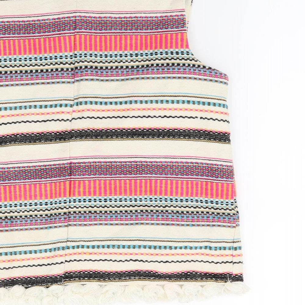 NEXT Girls Beige Striped  Tunic Tank Size 12 Years