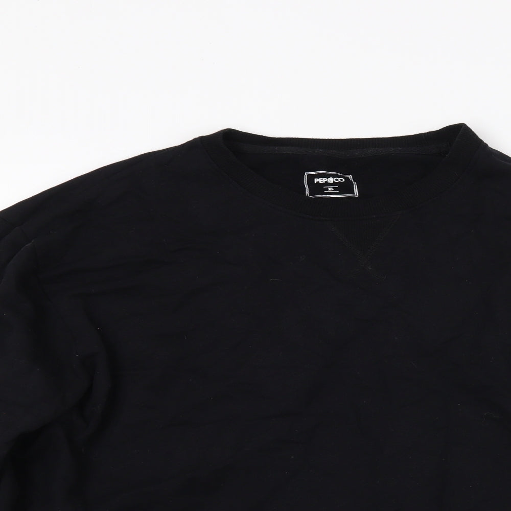 Pep & co Womens Black   Pullover Sweatshirt Size XL