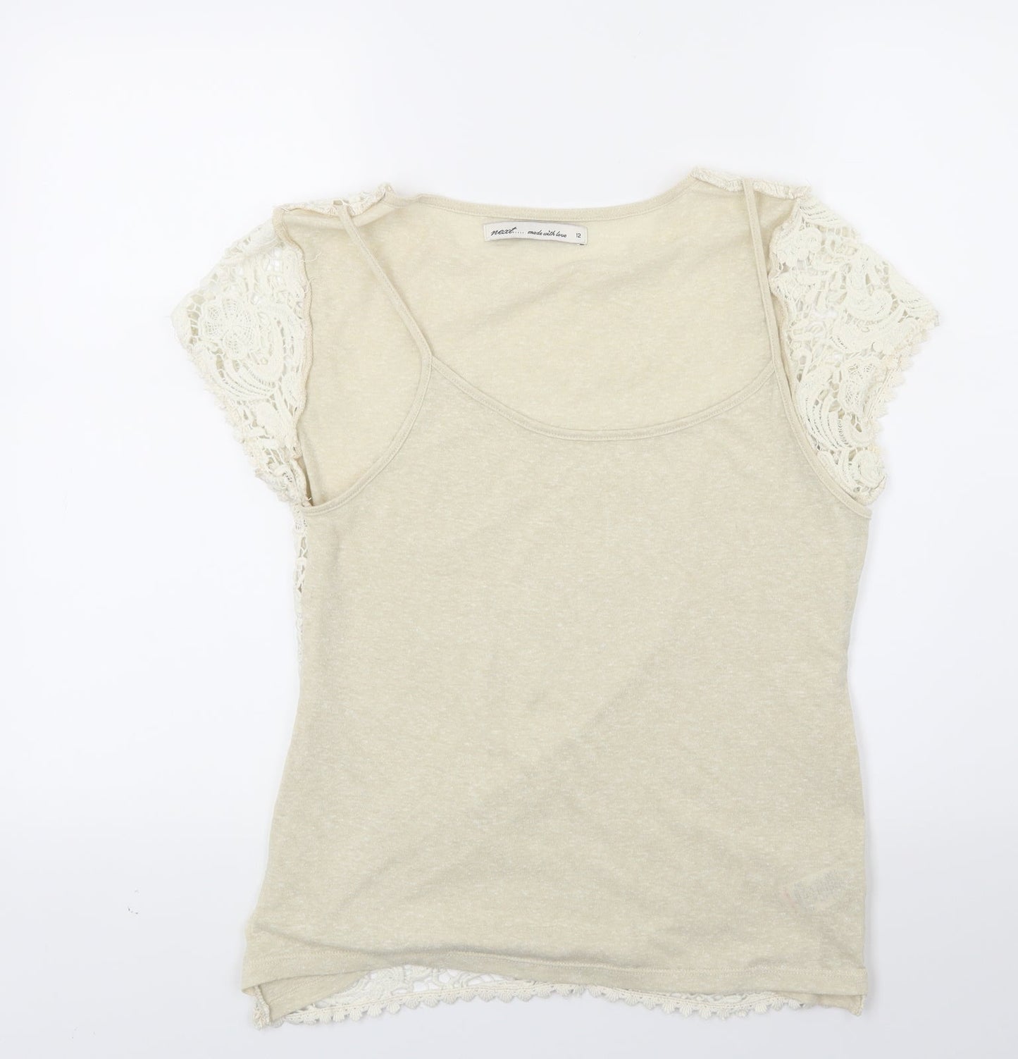 NEXT Womens Beige   Basic T-Shirt Size 12