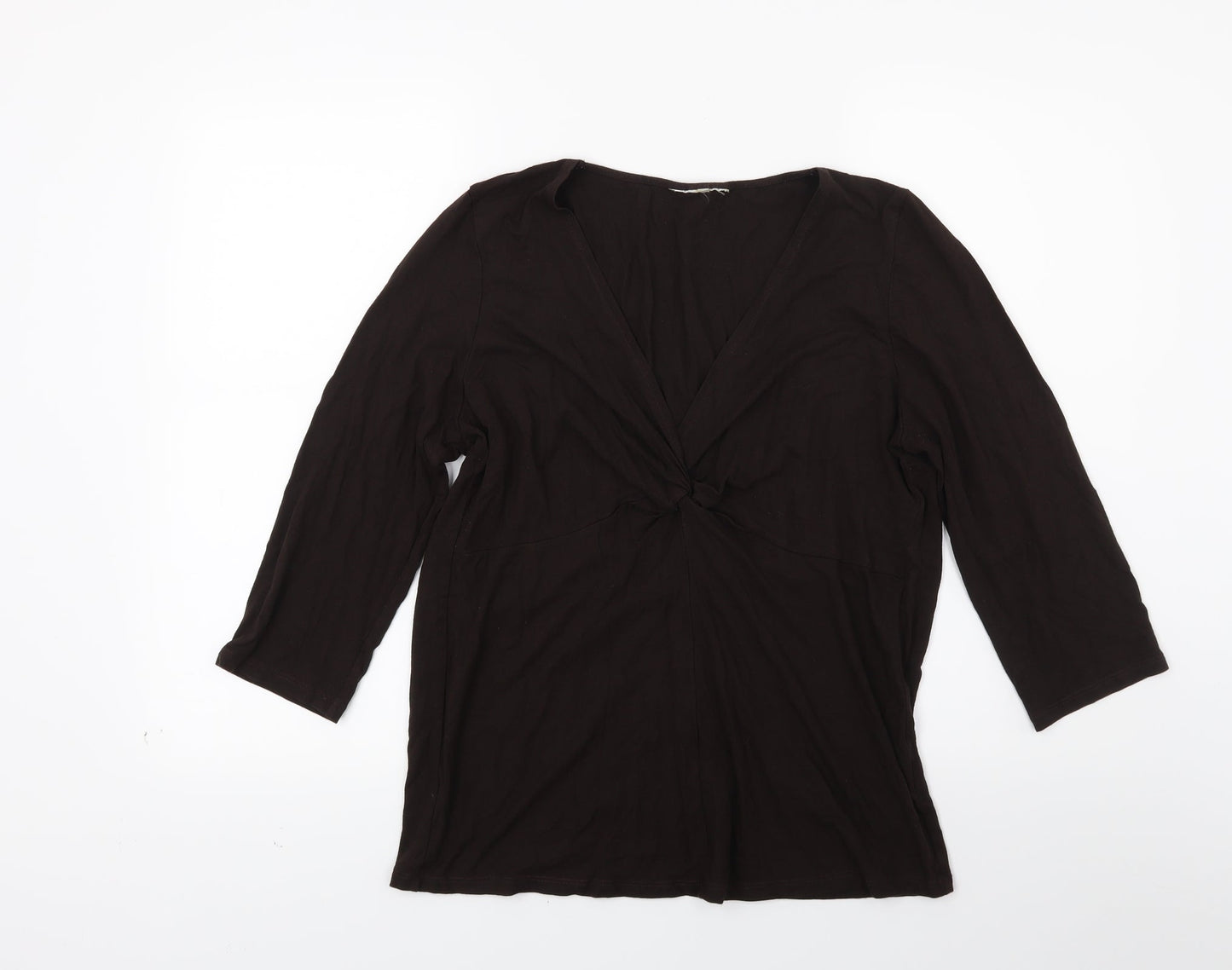 Preworn Womens Brown   Tunic Blouse Size 16