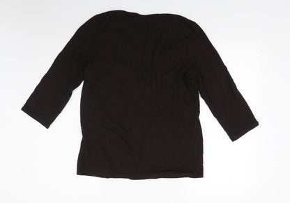 Back view of Preworn women’s brown tunic blouse, size UK 16
