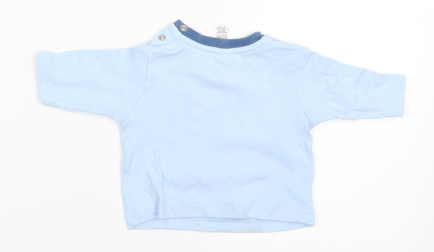 TU Boys Blue   Basic T-Shirt Size 0-3 Months