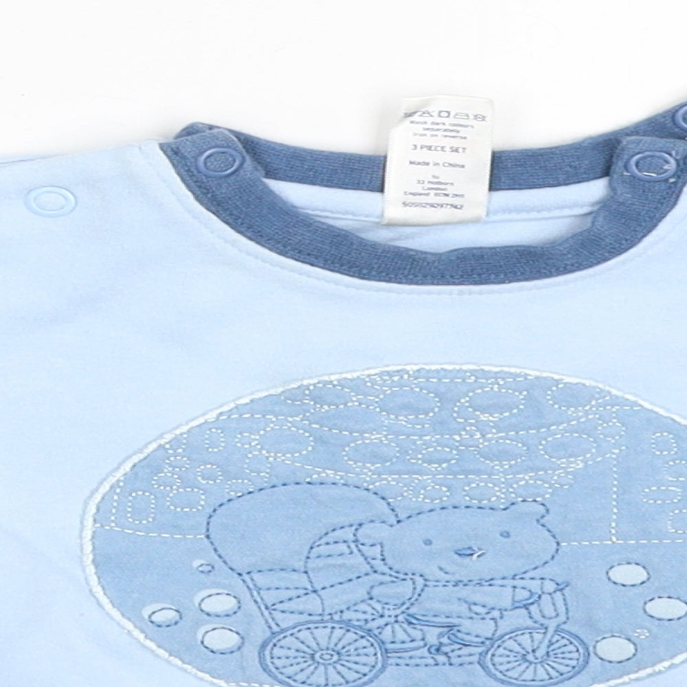 TU Boys Blue   Basic T-Shirt Size 0-3 Months