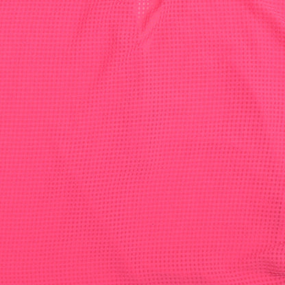 Brand and care label for Marina Kaneva women’s pink basic blouse, size UK 12, - cold shoulder