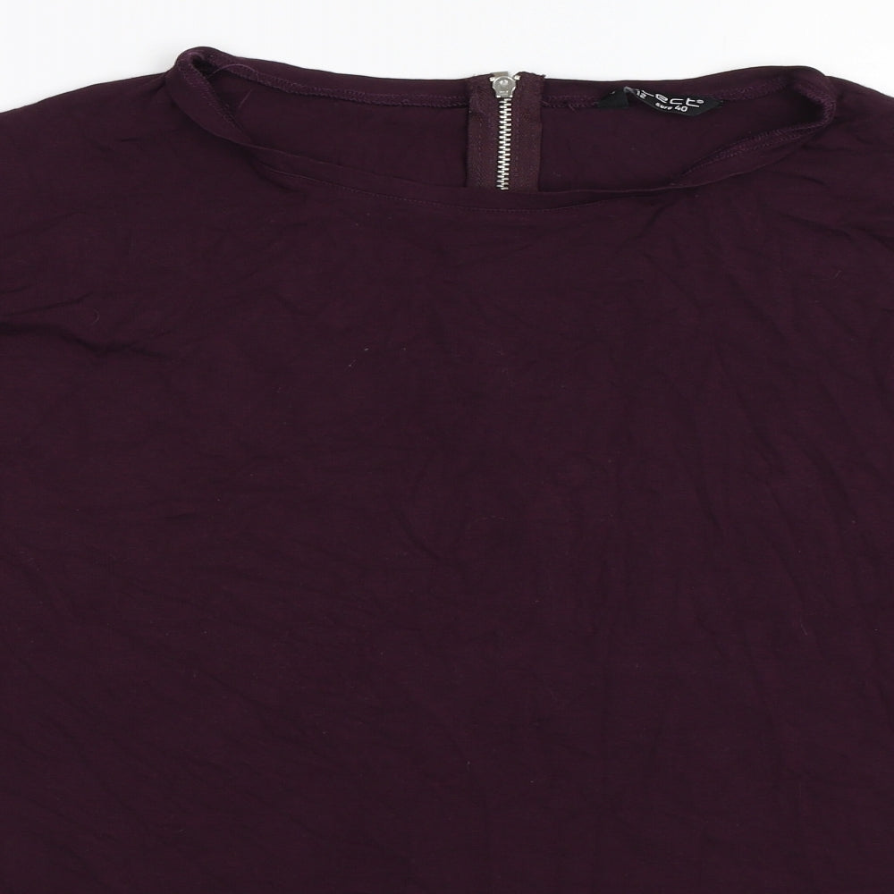 Select Womens Purple   Basic T-Shirt Size 12