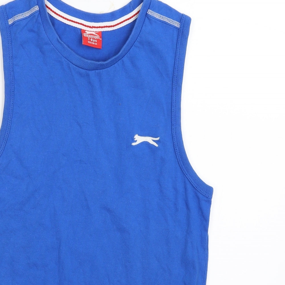 Slazenger Boys Blue   Basic Tank Size 7-8 Years