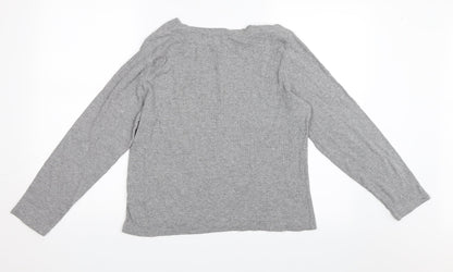 Back view of Atmosphere women’s grey basic t-shirt, size UK 20