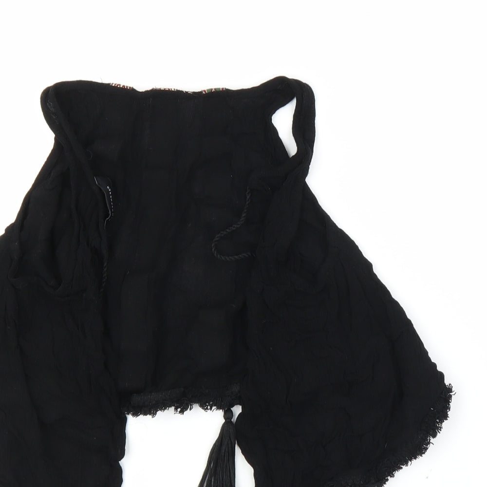 Primark Womens Black Geometric  Cardigan Jumper Size S
