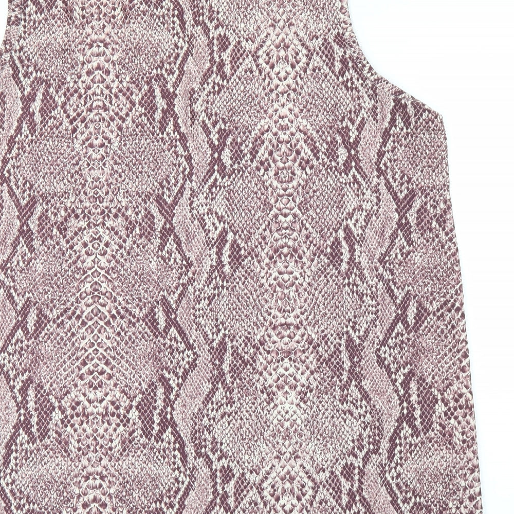 BB Womens Pink Animal Print  Basic Tank Size 2XL  - Snake print