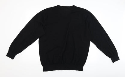 Back view of George men’s black jumper, size 2XL