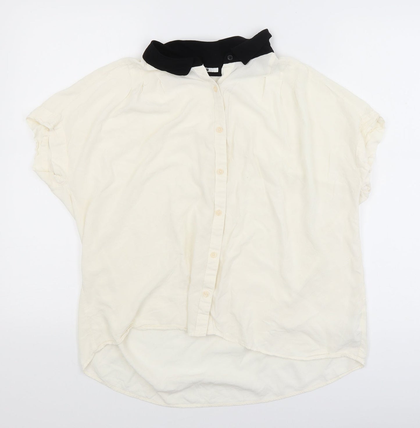 Preworn Womens White   Basic Blouse Size L