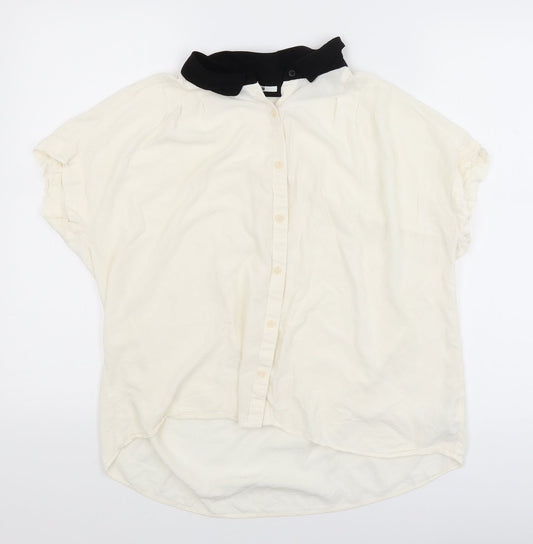 Preworn Womens White   Basic Blouse Size L