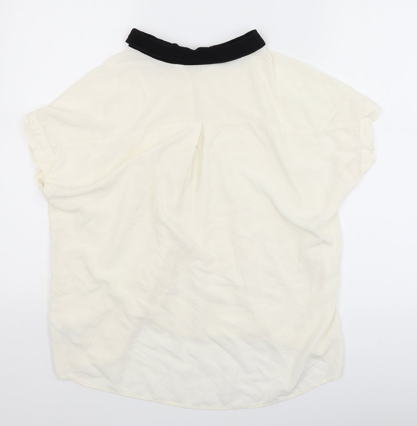 Preworn Womens White   Basic Blouse Size L