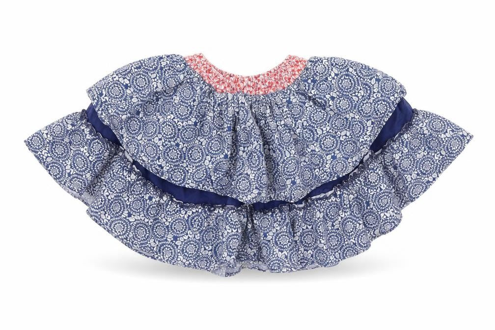 Mini B Girls Blue Geometric  Tutu Skirt Size 6-7 Years