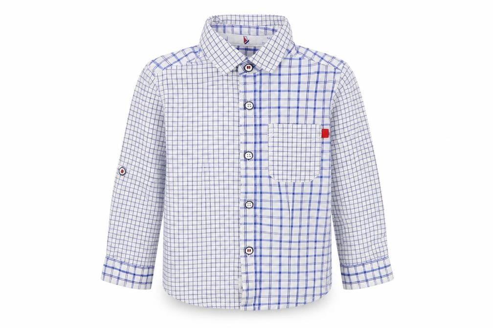 Mothercare Baby White Check  Basic Button-Up Size 9-12 Months
